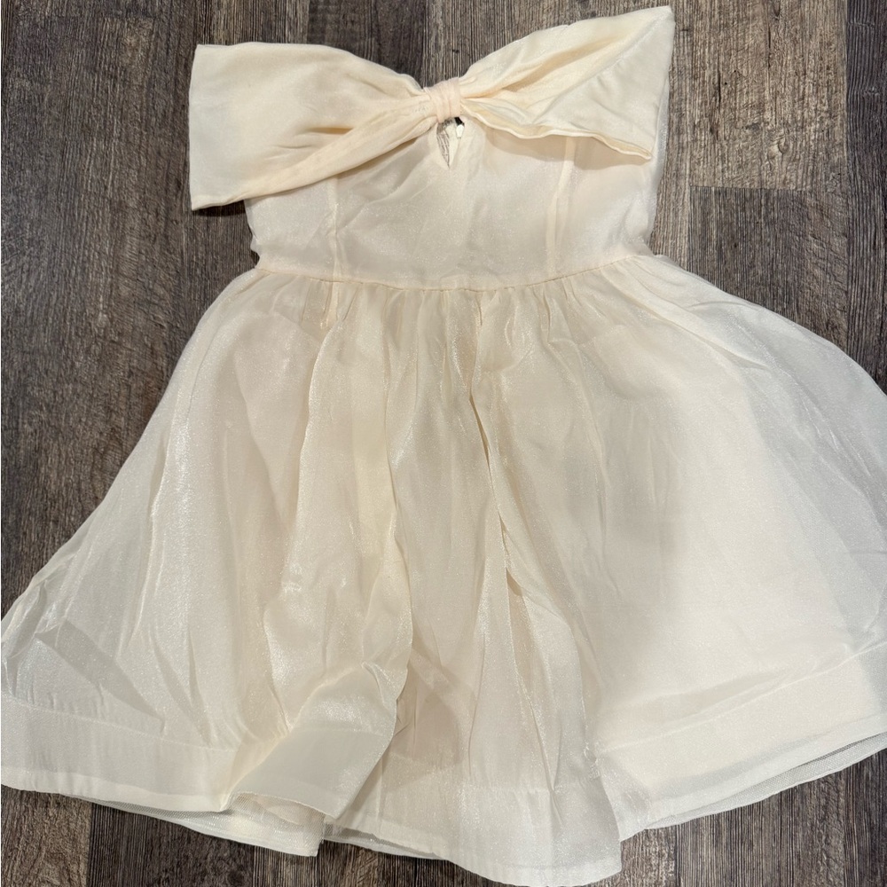 SOLD 
Elegant Cream Dress with Bow
